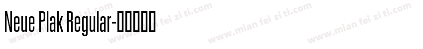 Neue Plak Regular字体转换